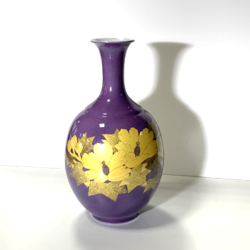 Kanazawa Kutani Yaki Vase Yurikinsaifuyou